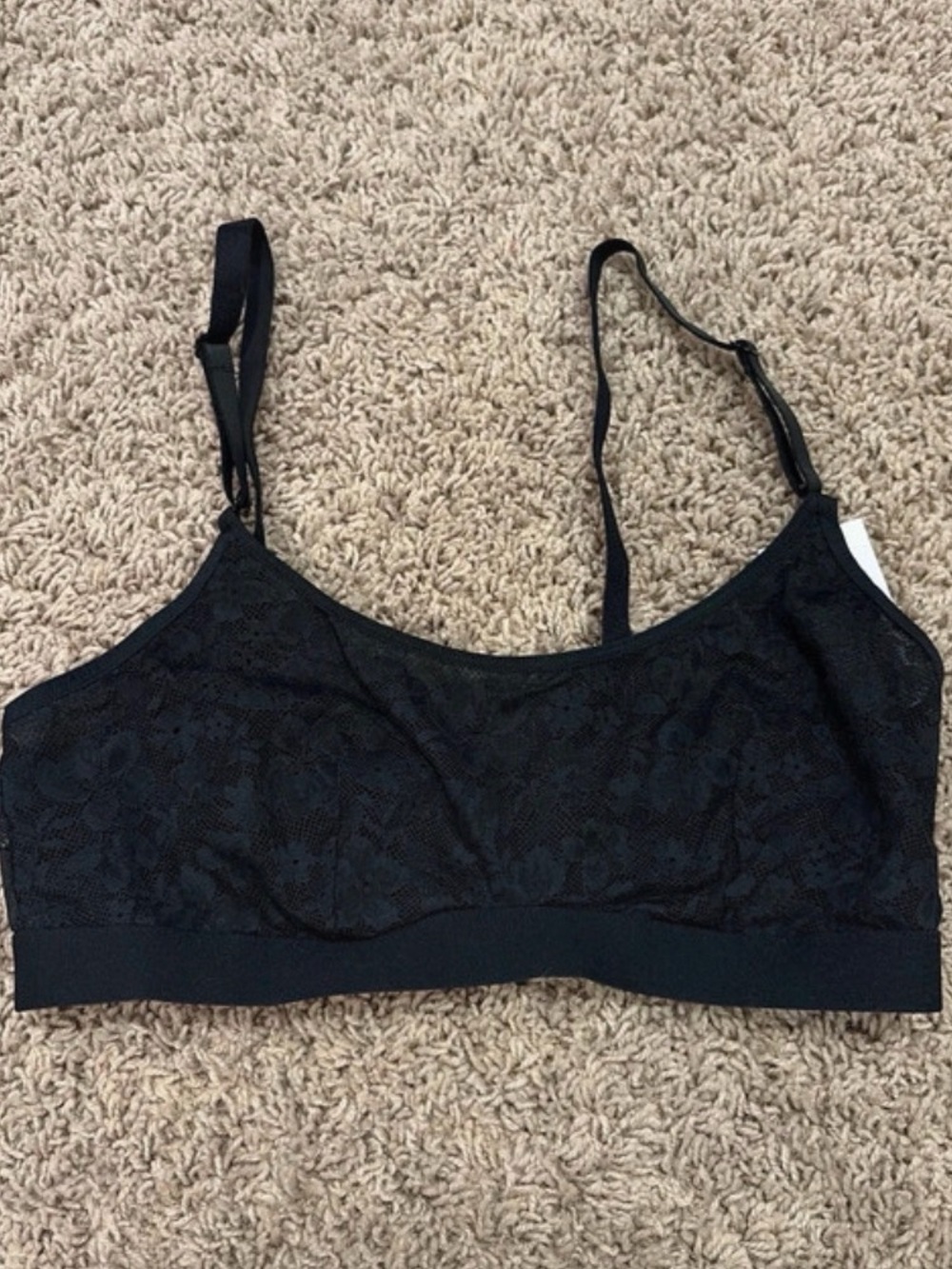 Auden Black Lace Bralette with Adjustable Straps